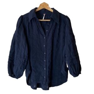 Free People Button Up Blouse Size S NWT